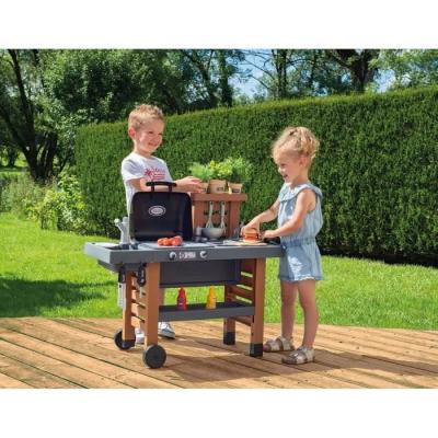 Cuisine d'Extérieur Évolutive Smoby - Grill et Plancha - 40 Accessoires - Fabriqué en France