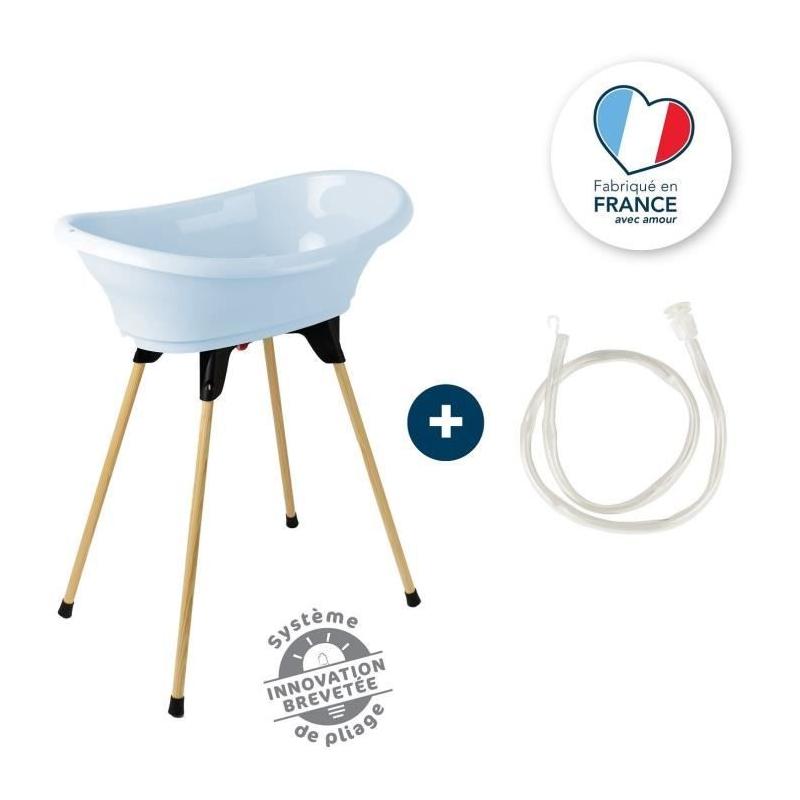 Kit baignoire VASCO Fleur Bleue - 3 en 1 - Bleu - Made in France