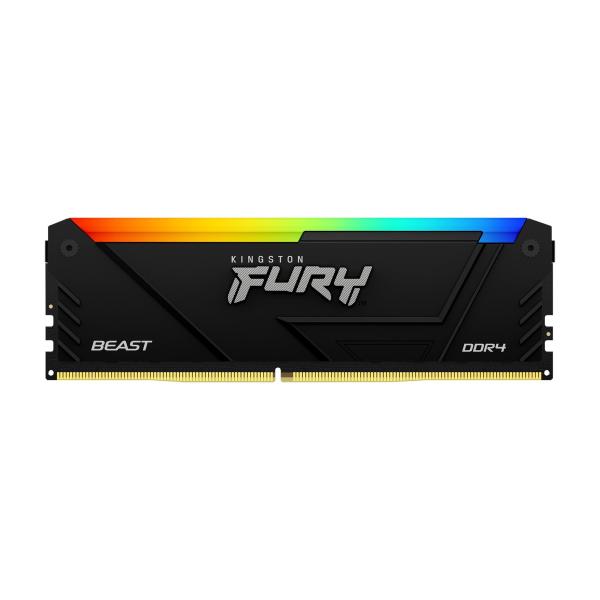Mémoire RAM - KINGSTON - FURY Beast - 8 Go - DDR4 - 3200 MHz CL16 - Éclairage RGB personnalisable