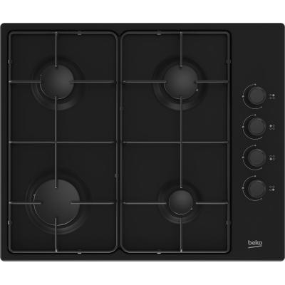 Beko HIGG 64123 SB plaque Noir Intégré 60 cm Gaz 4 zone(s)