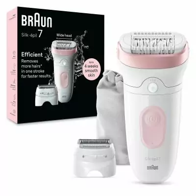 Braun Silk-épil 7 7-030 40 pince(s) Rose, Blanc