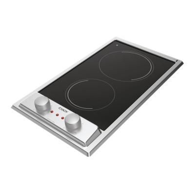 Candy CH32XK Plaque de cuisson Timeless Vitrocéramique, 2 zones, Noir, Vetroceramic