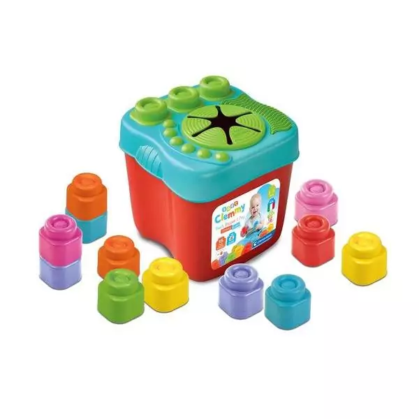 Panier sensoriel Clemmy - CLEMENTONI - 15 cubes - Pour bébé des 6 mois