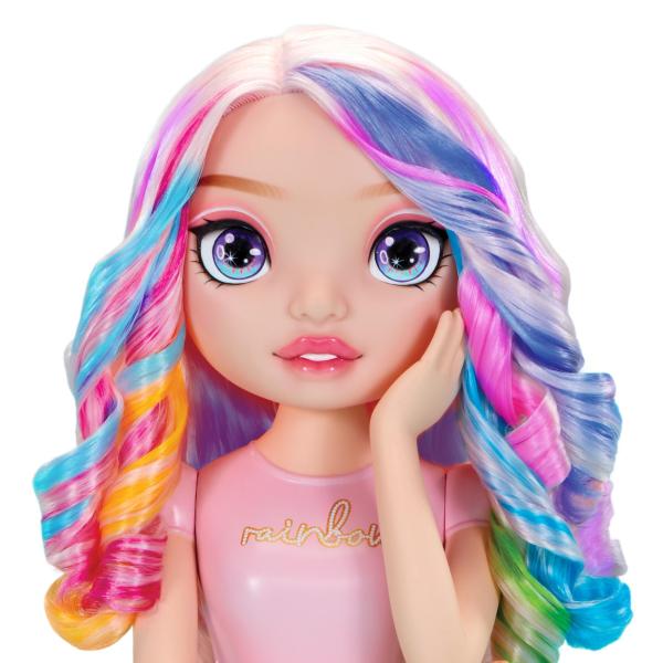 Rainbow High - Tete a coiffer Bella - 33cm - Colorer ongles et cheveux - Utilise les produits pour toi - Des 4 ans