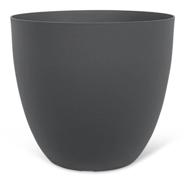 Pot de fleurs - GARDEN ID - Phoenix Anthracite - 48 x 42 cm - 100% Recyclé et Recyclable - Résistant au Gel et UV - Pour Exté