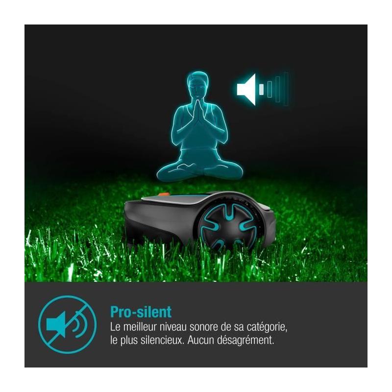 Tondeuse robot GARDENA SILENO minimo 250 - Bluetooth - 250m² - Triple lames pivotantes