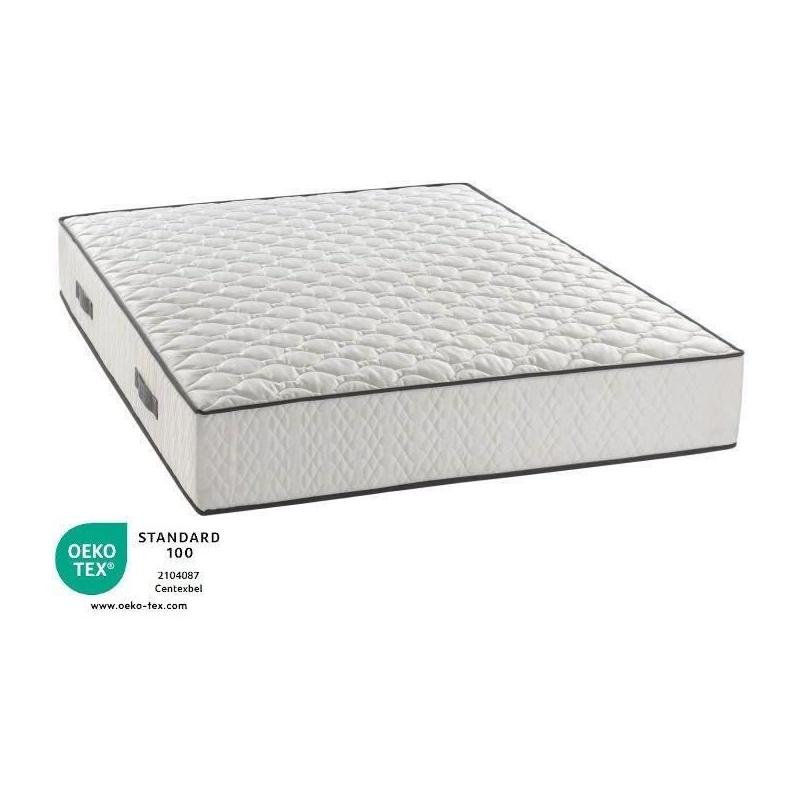Ensemble matelas + sommiers 2 x 90 x 200cm - Ressorts ensachés - Confort 7 zones - Équilibré