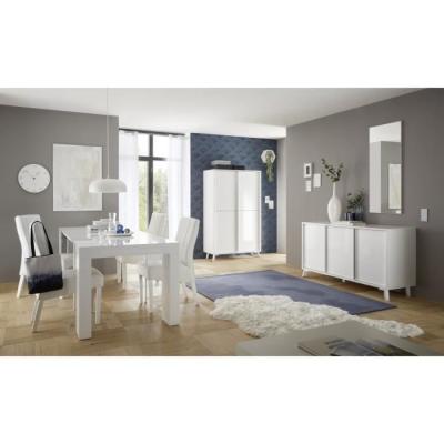 Buffet CITIZEN Blanc Brillant 3 Portes - 156x40x84 cm