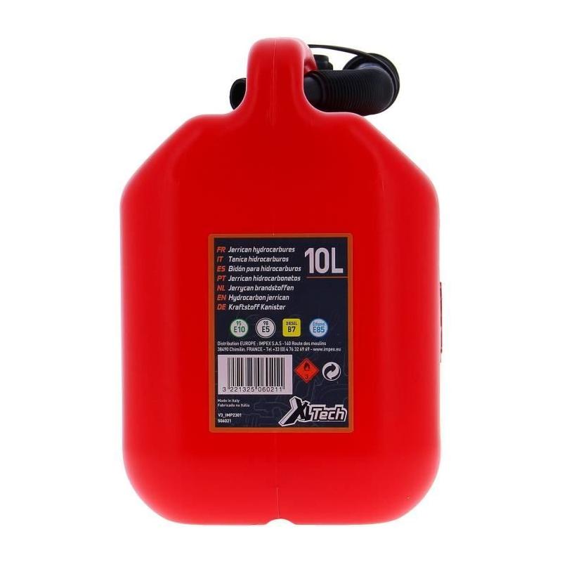 Jerrican plastique XL TECH 10L - Homologué hydrocarbures