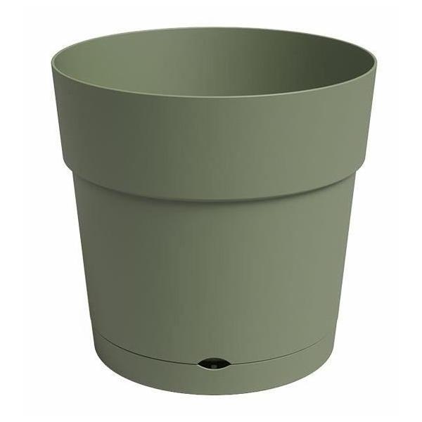 ARTEVASI Pot de fleur CAPRI - Large - Réserve d'eau - Vert Cendre - L49,5 x P49,5 x H47,2 cm