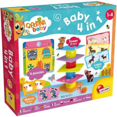 La Ferme 4 en 1 - Coffret éducatif pour bébé - Puzzle et associations