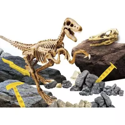 Super kit Velociraptor - Kit scientifique pour devenir un génie de l'archéologie