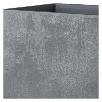 Pot de fleur Cube DEROMA - Millennium R - Ashgrey - Avec réserve d'eau - Roulettes 49 cm
