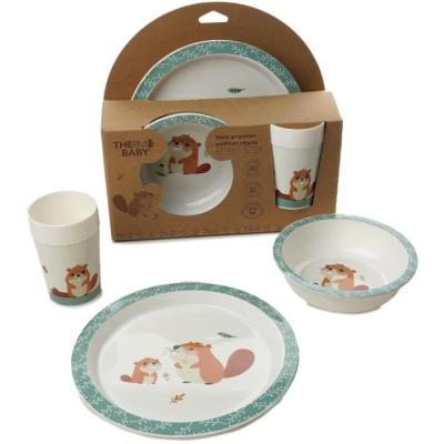 Ensemble repas micro-ondes THERMOBABY - Castor - Assiette, bol, gobelet