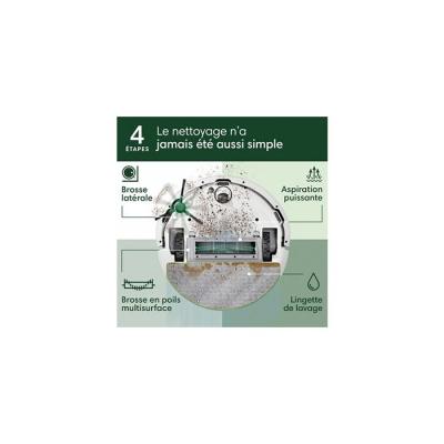 Aspirateur robot Irobot ROOMBA 105 - Aspiration et lavage - Blanc
