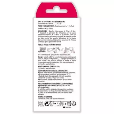 Traitement antiparasitaire Pipette pour petit chien - VETOCANIS Traitement antiparasitaire Pipette pour petit chien - VETOCANIS