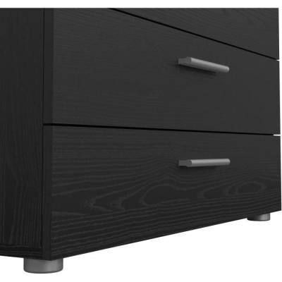 Commode PEPE 4 tiroirs Noir Frêne - Organisation élégante