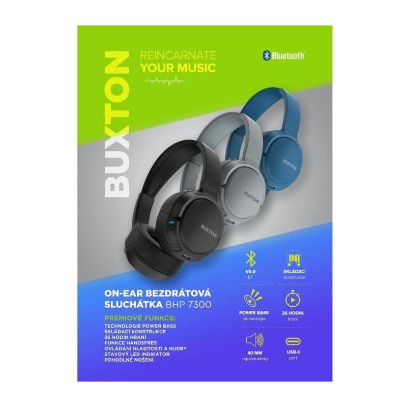 Casque sans fil - Buxton BHP 7300 BLACK