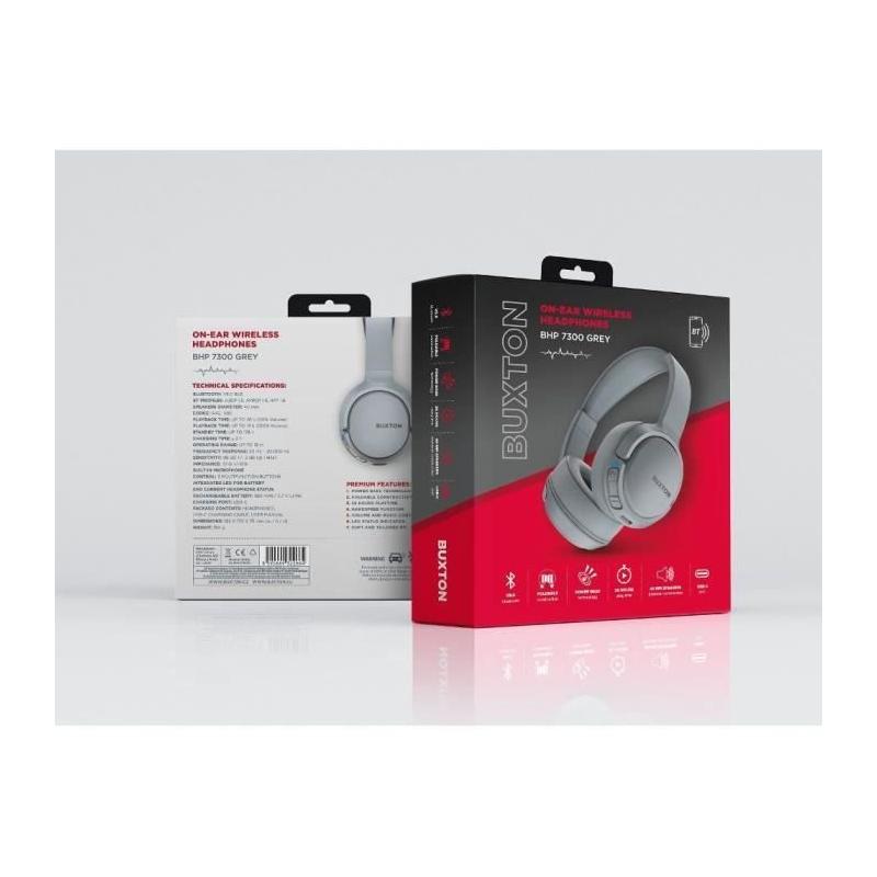 Casque sans fil Buxton BHP 7300 GRIS - Son immersif