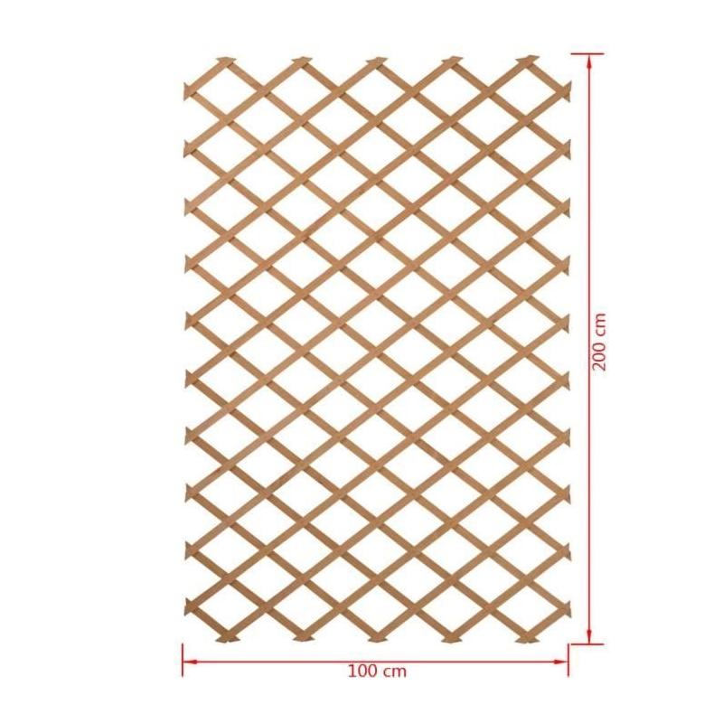 Palissade de jardin 100x200 cm - Bois Naturel