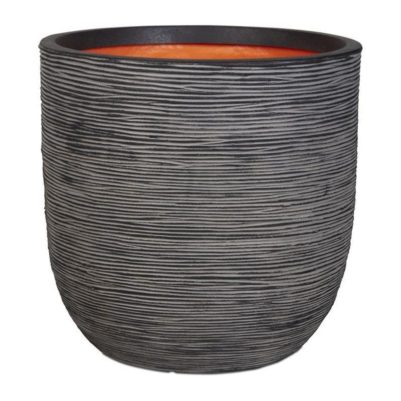 Jardinière Nature Rib anthracite 43 x 41 cm - KOFZ933