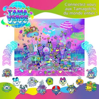 Tamagotchi Uni: Animal virtuel violet avec bracelet montre