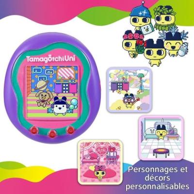 Tamagotchi Uni: Animal virtuel violet avec bracelet montre