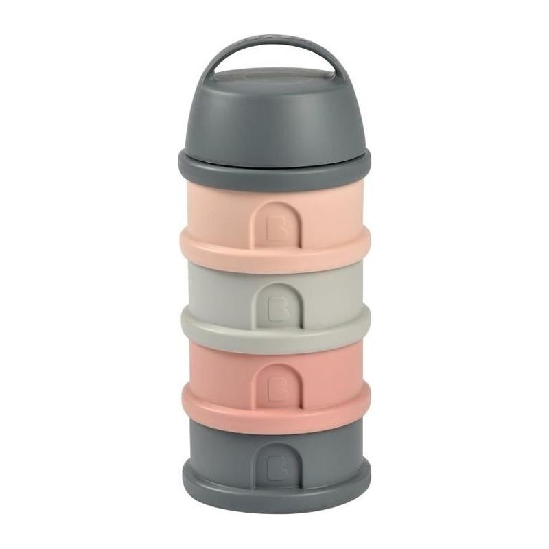 Boîte doseuse BEABA - Organisation pratique - gris minéral/rose