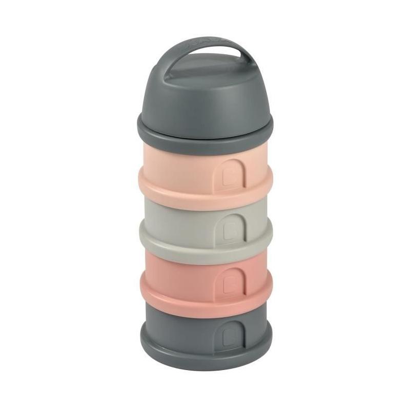 Boîte doseuse BEABA - Organisation pratique - gris minéral/rose