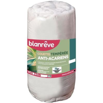 Couette tempérée anti-acariens BLANREVE 300 gr/m² - 240 x 220 cm ?