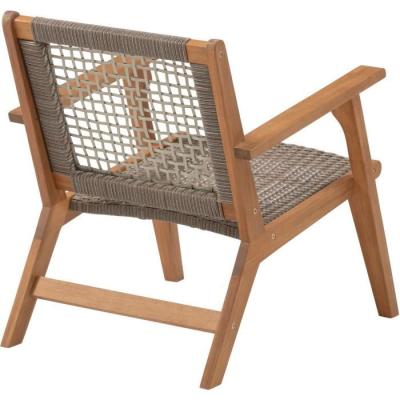 Fauteuil de jardin BORA en bois d'Acacia FSC et résine tressée