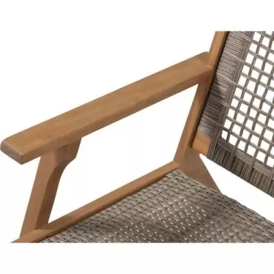 Fauteuil de jardin BORA en bois d'Acacia FSC et résine tressée Fauteuil de jardin BORA en bois d'Acacia FSC et résine tressée