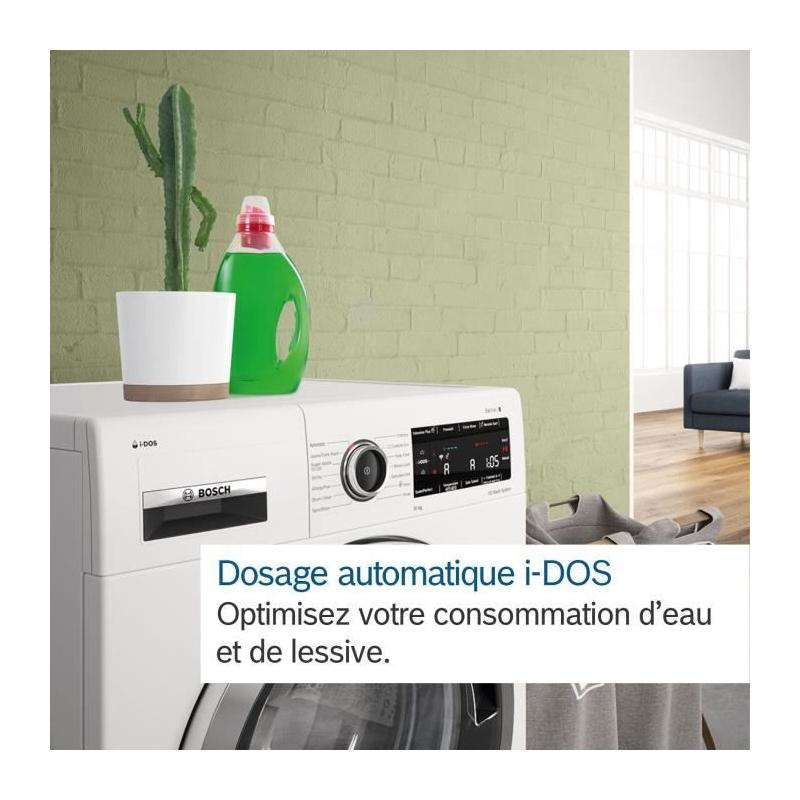 Lave-linge Bosch WGG244F1FR : 9 kg, i-DOS, Induction - Blanc