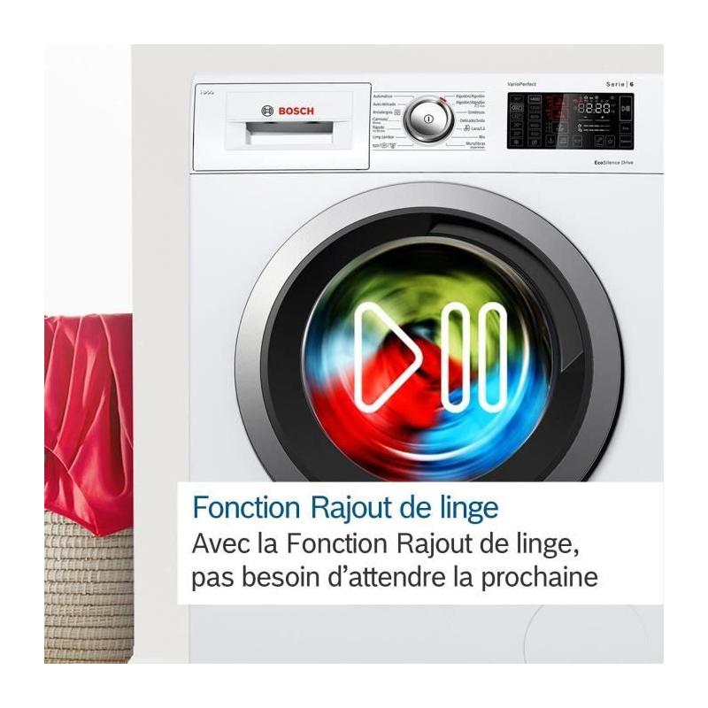 Lave-linge Bosch WGG244F1FR : 9 kg, i-DOS, Induction - Blanc