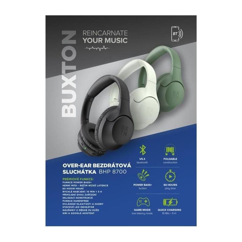 Casque supra-auriculaire sans fil - Buxton - BHP 8700 BLACK
