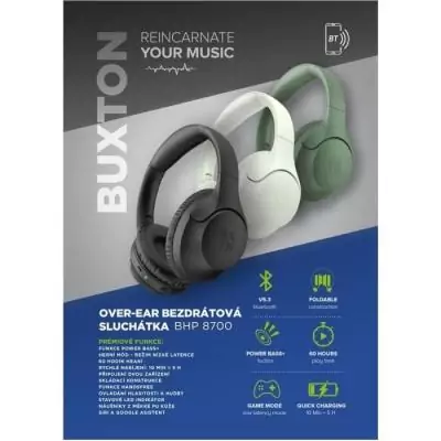 Casque sans fil Buxton BHP 8700 WHITE - Son immersif