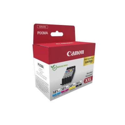Cartouches d'encre CANON CLI-581XXL Noir/Cyan/Magenta/Jaune - Pack 4 couleurs