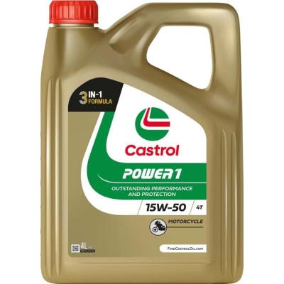 CASTROL Power 1 4T 15W-50 4L - Huile moteur performante