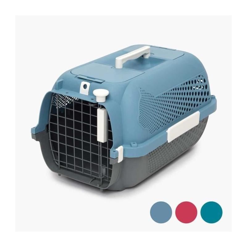 Cage de transport CATIT pour chat - Petit et pratique - Bleu-gris