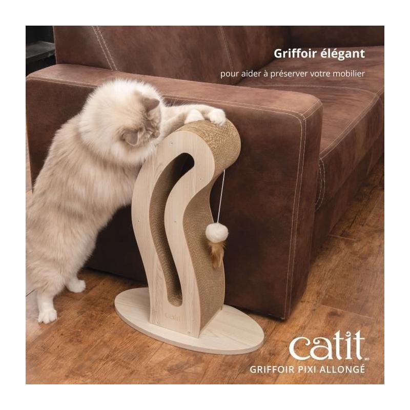 Griffoir pour chat CATIT - Pixi Queue de chat - Fun en bois naturel