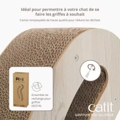 Griffoir pour chat CATIT - Pixi Queue de chat - Fun en bois naturel Griffoir pour chat CATIT - Pixi Queue de chat - Fun en bois naturel