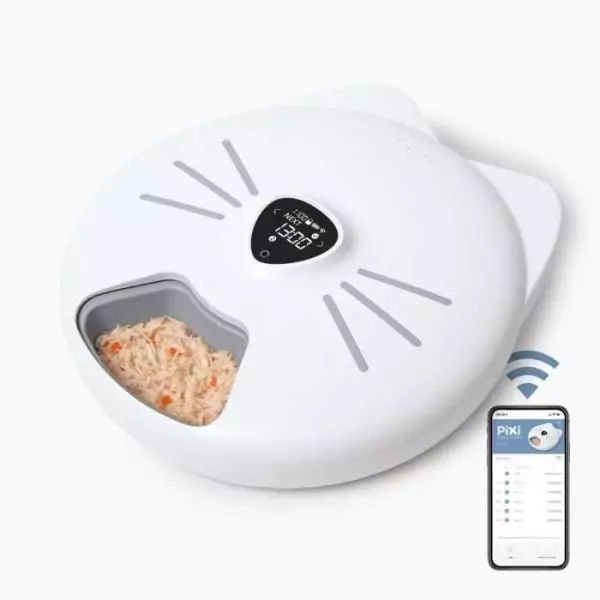 Distributeur de repas pour chat connecté - CATIT - PIXI SMART - 6 x 170ml - Ecran tactile LCD - Avec Blocs réfrigérants