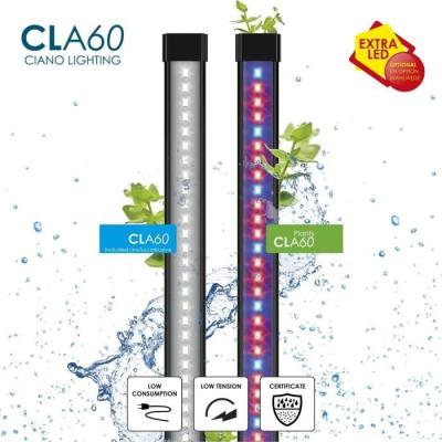 Aquarium 60L CIANO: Filtre, LED, Chauffage inclus - Blanc