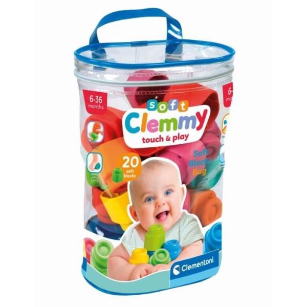 Clementoni - Clemmy Baby - Sac souple 20 pieces - Mixte - A partir de 9 mois