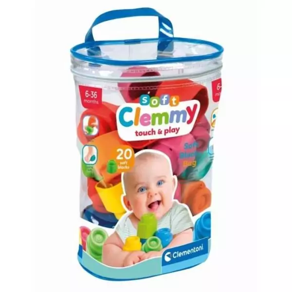 Clementoni - Clemmy Baby - Sac souple 20 pieces - Mixte - A partir de 9 mois