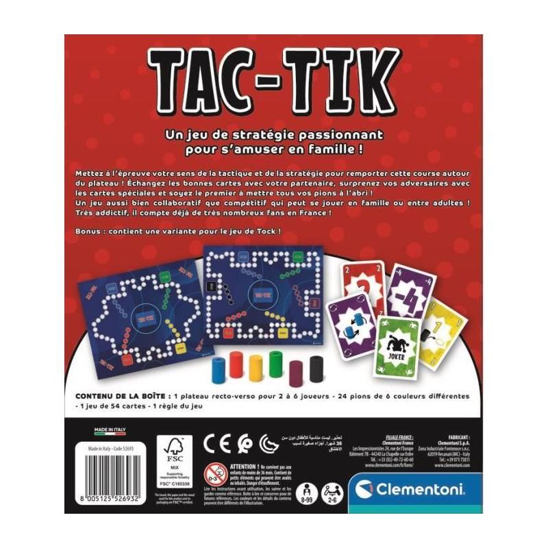 Jeu de plateau CLEMENTONI Tac-Tik : stratégie et réflexion