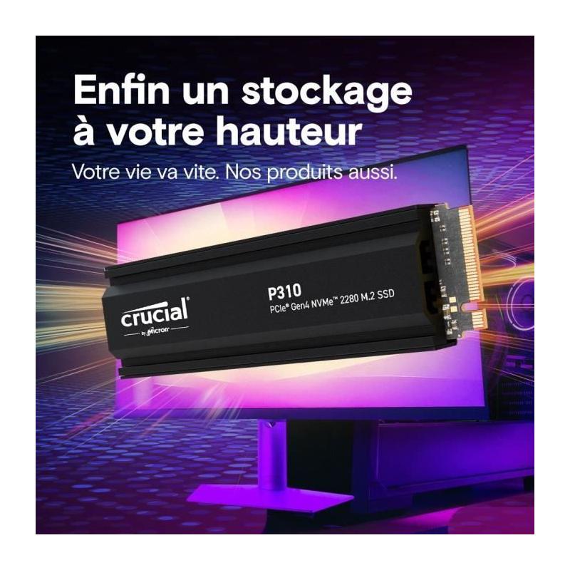 La performance ultime avec le SSD interne Crucial P310 1TB NVMe M.2!