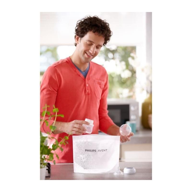 Sachets de stérilisation PHILIPS AVENT - Micro-ondes - 5 sachets