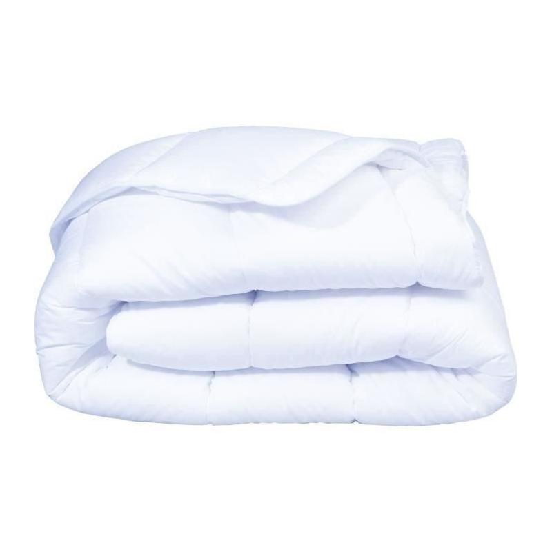 Couette tempérée anti-acariens 300g/m² Victoria 240x260 cm blanc