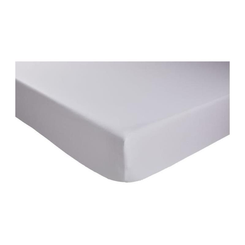 Drap housse DODO 160x200 cm - Coton - Blanc